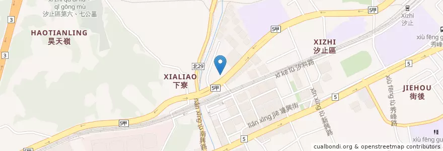 Mapa de ubicacion de 關山便當店 en Taiwan, 新北市, 汐止區.