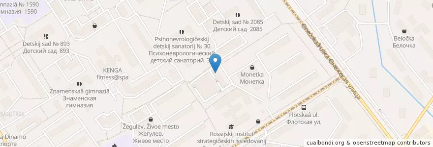Mapa de ubicacion de Территориальный центр социального обслуживания "Ховрино" en Rusia, Центральный Федеральный Округ, Москва, Северный Административный Округ, Головинский Район.