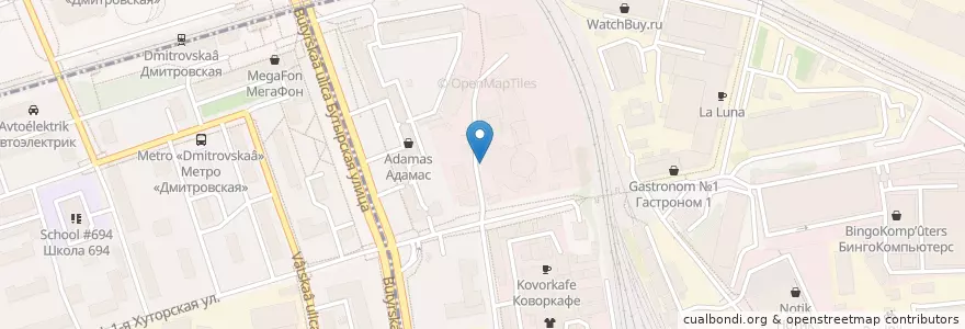 Mapa de ubicacion de Там Ем en روسيا, Центральный Федеральный Округ, Москва, Северный Административный Округ, Бутырский Район.