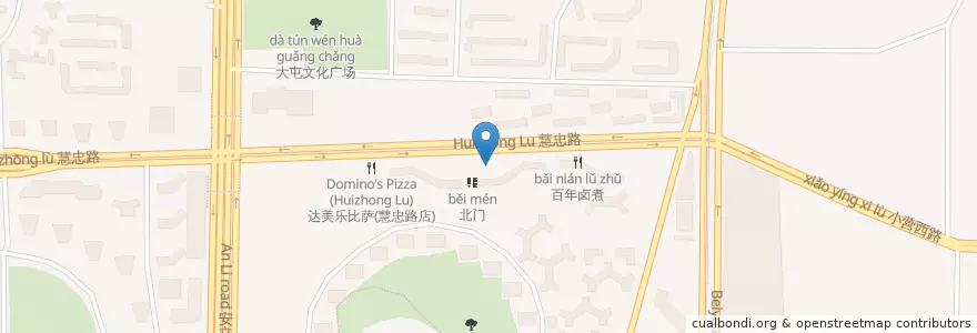 Mapa de ubicacion de 北平食府 en China, Peking, Hebei, 朝阳区 / Chaoyang.