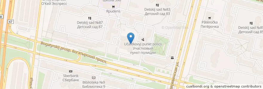 Mapa de ubicacion de Вега en Russia, Northwestern Federal District, Leningrad Oblast, Saint Petersburg, Приморский Район, Округ № 65.