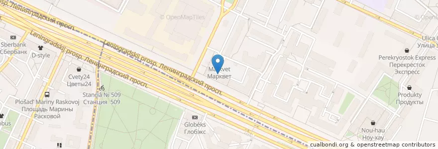 Mapa de ubicacion de Фрея en 俄罗斯/俄羅斯, Центральный Федеральный Округ, Москва, Северный Административный Округ, Район Аэропорт.