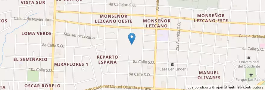 Mapa de ubicacion de Hospital Dermatológico en Никарагуа, Departamento De Managua, Managua (Municipio).