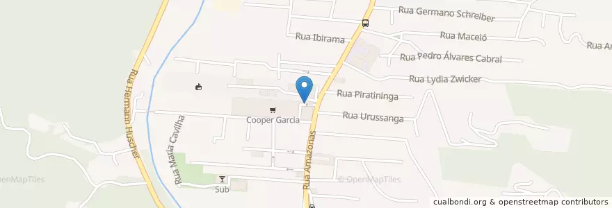 Mapa de ubicacion de Batuta Restaurante en Brasil, Región Sur, Santa Catarina, Região Geográfica Intermediária De Blumenau, Microrregião De Blumenau, Blumenau.
