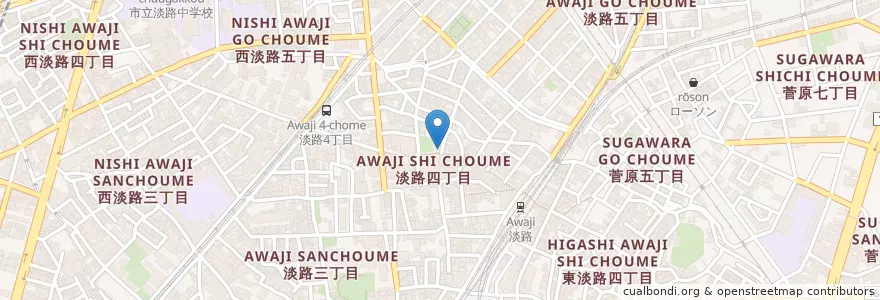 Mapa de ubicacion de 中華料理とんとん en 日本, 大阪府, 大阪市, 東淀川区.