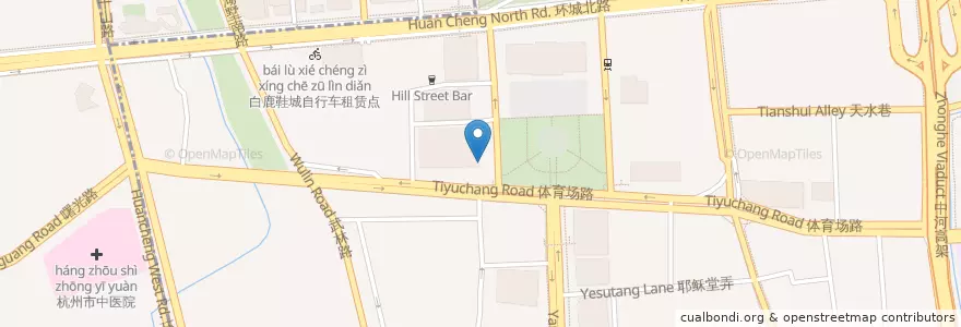 Mapa de ubicacion de KFC en China, Zhejiang, 杭州市, 下城区.