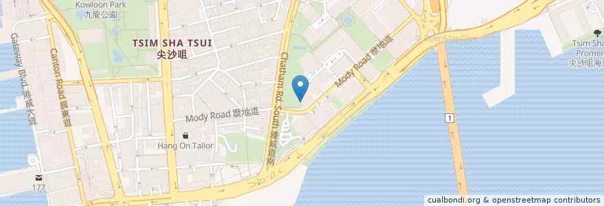 Mapa de ubicacion de Starbucks en China, Cantão, Hong Kong, Kowloon, Novos Territórios, 油尖旺區 Yau Tsim Mong District.