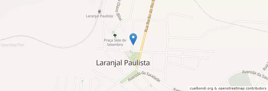 Mapa de ubicacion de Farmácia Laranjal en البَرَازِيل, المنطقة الجنوبية الشرقية, ساو باولو, Região Geográfica Intermediária De Campinas, Região Imediata De Piracicaba, Laranjal Paulista.