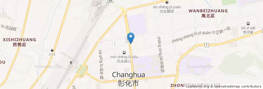 Mapa de ubicacion de Yolo moment en Tayvan, 臺灣省, Changhua, 彰化市.