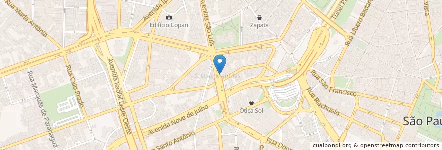 Mapa de ubicacion de Nutrisom Centro en Brazil, Southeast Region, São Paulo, Região Geográfica Intermediária De São Paulo, Região Metropolitana De São Paulo, Região Imediata De São Paulo, São Paulo.