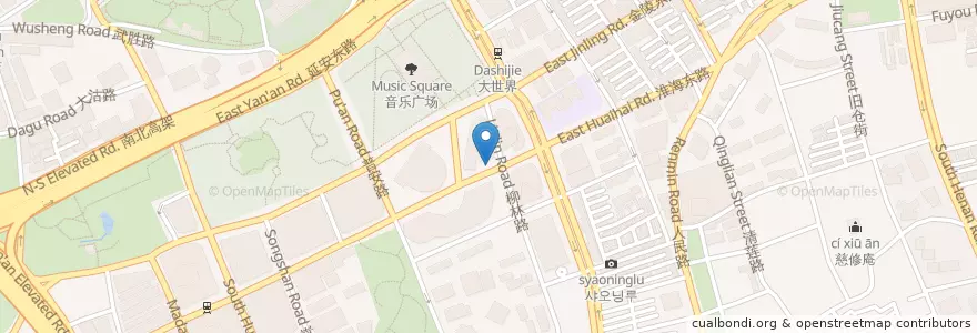 Mapa de ubicacion de 中国工商银行 en 中国, 上海市, 黄浦区.