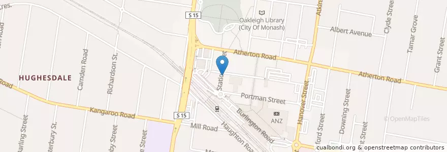 Mapa de ubicacion de Pain Clinic Oakleigh en Australie, Victoria, City Of Monash.