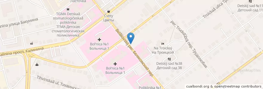 Mapa de ubicacion de Ортопедический салон "Все для здоровья" en Russie, District Fédéral Central, Oblast De Tver, Городской Округ Тверь, Калининский Район.