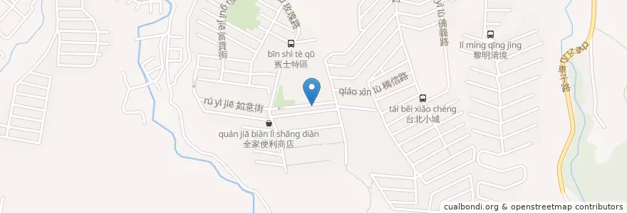 Mapa de ubicacion de 基督教行道會（大地教會） en تايوان, تايبيه الجديدة, 新店區.