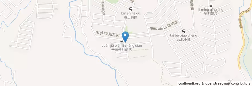 Mapa de ubicacion de 基督教長老教會（撒種教會） en تايوان, تايبيه الجديدة, 新店區.