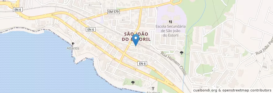 Mapa de ubicacion de Estação S. João Estoril en Португалия, Área Metropolitana De Lisboa, Лиссабон, Grande Lisboa, Cascais, Cascais E Estoril.