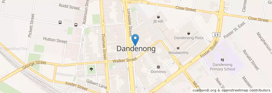 Mapa de ubicacion de Suncorp en Avustralya, Victoria, City Of Greater Dandenong.