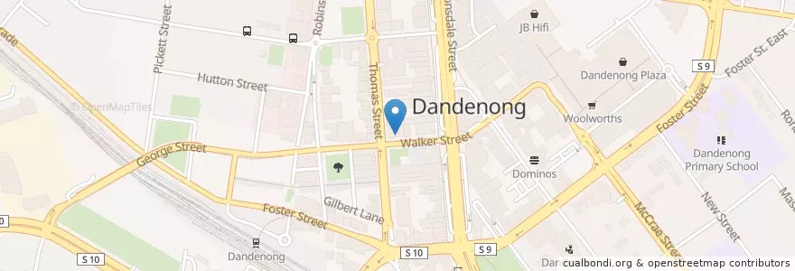 Mapa de ubicacion de Marina Shisha Lounge & Cafe en أستراليا, ولاية فيكتوريا, City Of Greater Dandenong.