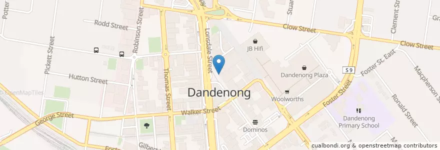 Mapa de ubicacion de Villa en オーストラリア, ビクトリア, City Of Greater Dandenong.
