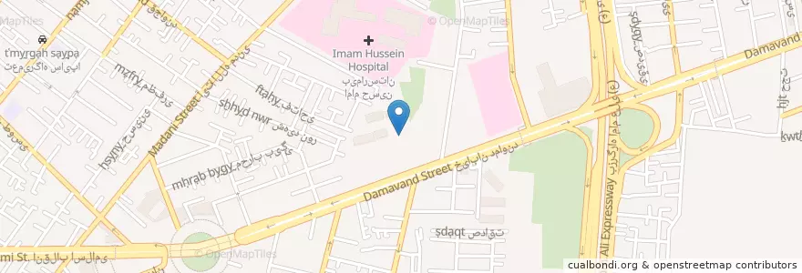 Mapa de ubicacion de سلف دانشکده شمسی پور en İran, Tahran Eyaleti, شهرستان تهران, Tahran, بخش مرکزی شهرستان تهران.