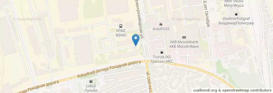 Mapa de ubicacion de Старый Баку en Rusia, Центральный Федеральный Округ, Владимирская Область, Городской Округ Владимир.