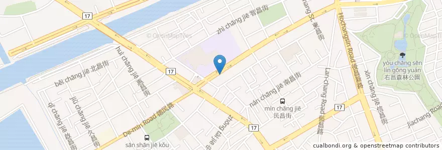 Mapa de ubicacion de 五花馬水餃館 en Тайвань, Гаосюн, 楠梓區.