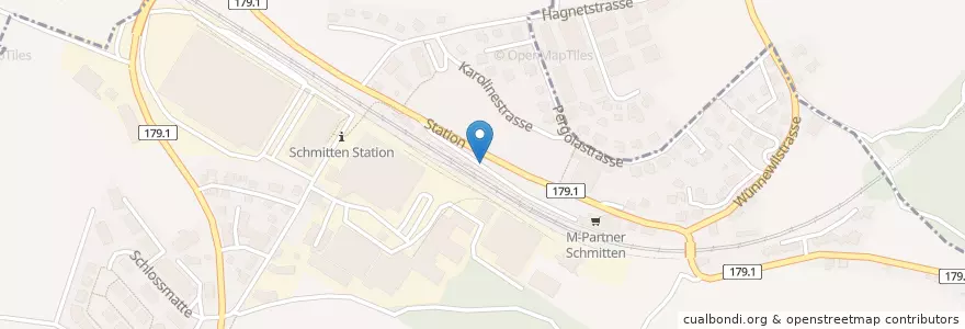 Mapa de ubicacion de Bahnhof Schmitten en Switzerland, Fribourg/Freiburg, Sensebezirk.