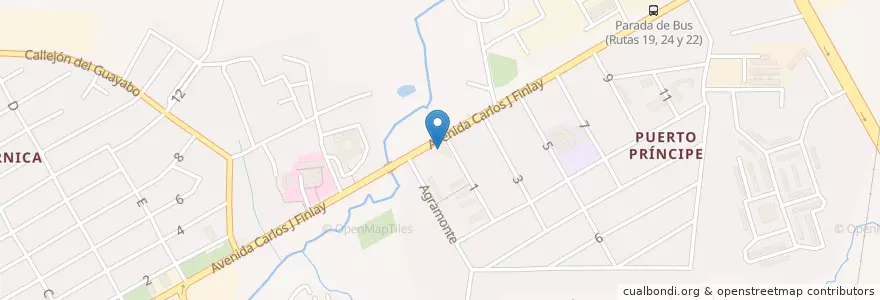 Mapa de ubicacion de Casa Restaurante Hostal Chronos en キューバ, Camagüey, Camagüey, Ciudad De Camagüey.