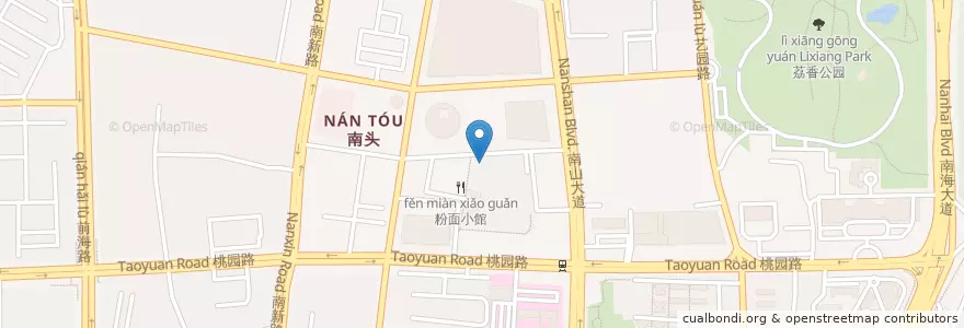 Mapa de ubicacion de 逸塔·花园餐厅 en 中国, 广东省, 深圳市, 南山区, 南头街道.