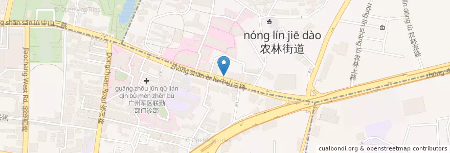 Mapa de ubicacion de 佳星潮式鱼蛋粉 en Cina, Guangdong, 广州市, 越秀区.