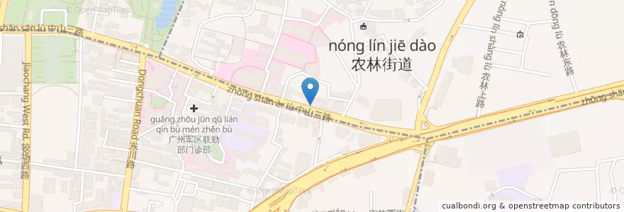 Mapa de ubicacion de 幸江饭店 en China, Guangdong, Guangzhou, 越秀区.