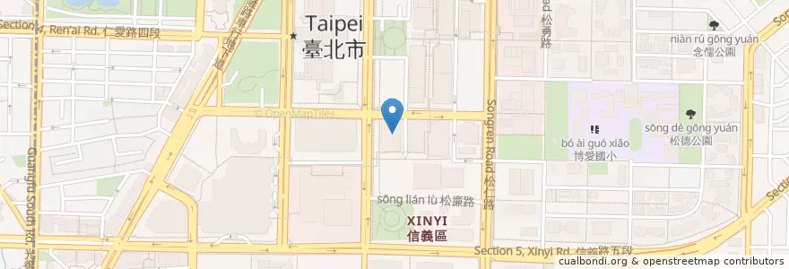 Mapa de ubicacion de ATT SHOW BOX en Taiwan, Nuova Taipei, Taipei, Distretto Di Xinyi.