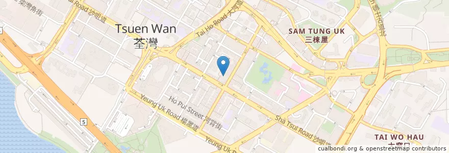 Mapa de ubicacion de 小肥羊火锅 en 중국, 광둥성, 홍콩, 신제, 荃灣區 Tsuen Wan District.