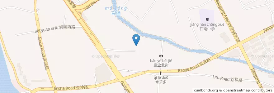 Mapa de ubicacion de 龙凤幼儿园 en 중국, 광둥성, 광저우시, 海珠区, 龙凤街道.