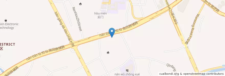 Mapa de ubicacion de 广州市海珠区海幢街社区卫生服务中心 en 中国, 広東省, 広州市, 海珠区, 海幢街道.