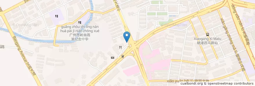 Mapa de ubicacion de 麦当劳 en Cina, Guangdong, 广州市, 海珠区, 昌岗街道.