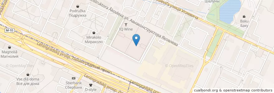 Mapa de ubicacion de Cantina City en روسیه, Центральный Федеральный Округ, Москва, Северный Административный Округ, Район Аэропорт.