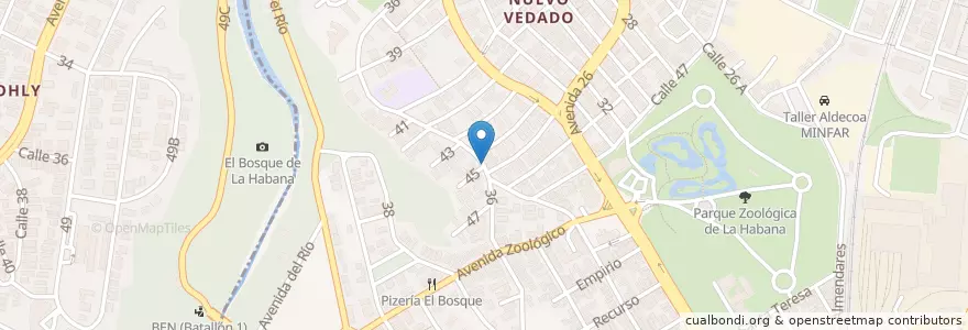 Mapa de ubicacion de CALLE 36 n.vedado en Kuba, Havanna, Plaza De La Revolución.