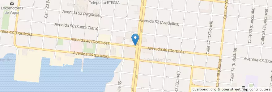 Mapa de ubicacion de Cremería Dulce Crema en 古巴, Cienfuegos, Cienfuegos, Ciudad De Cienfuegos.