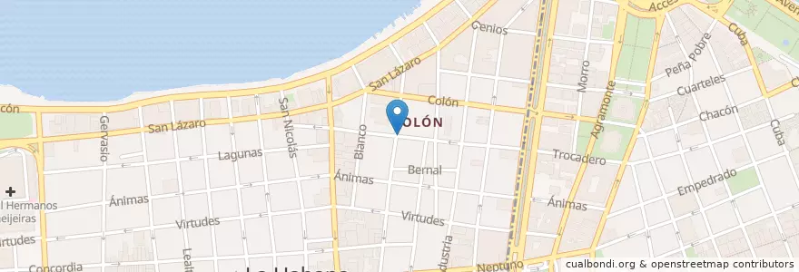 Mapa de ubicacion de ---------->> en Cuba, Havana, Centro Habana.