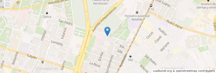 Mapa de ubicacion de policlinico docente referencia nacional plaza en Cuba, La Habana, Cerro.