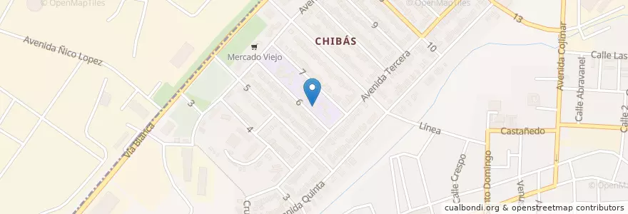 Mapa de ubicacion de REPARTO CHIBÁS DE GUANABACOA en Cuba, La Habana, Guanabacoa.