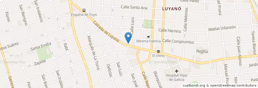 Mapa de ubicacion de La Especial Luyano Cupet en 古巴, La Habana, Diez De Octubre.