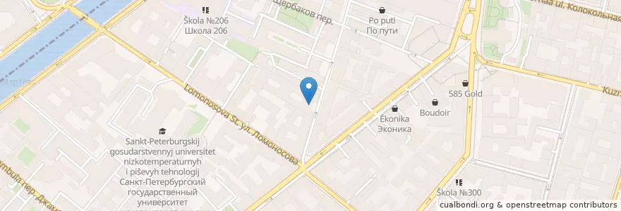 Mapa de ubicacion de 1/2 of You en Rusland, Северо-Западный Федеральный Округ, Oblast Leningrad, Sint-Petersburg, Центральный Район, Владимирский Округ.