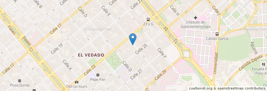 Mapa de ubicacion de Restaurante/Paladar Grados en Cuba, La Habana, Plaza De La Revolución.