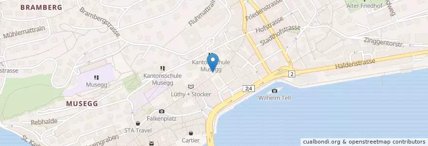 Mapa de ubicacion de Memo's Foodcorner en Suisse, Lucerne, Luzern.