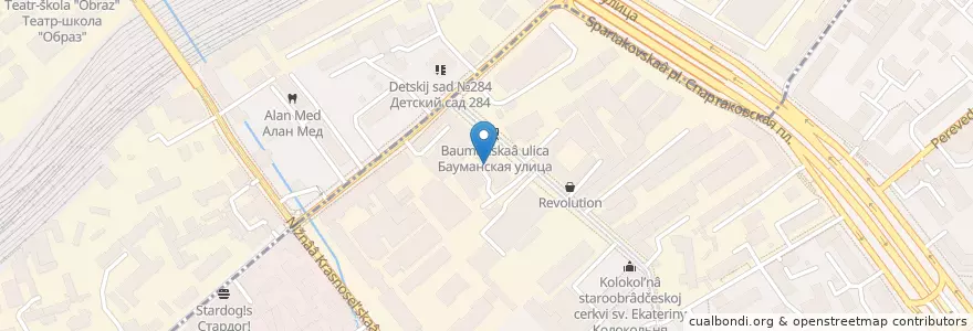 Mapa de ubicacion de Les en Russia, Distretto Federale Centrale, Москва, Центральный Административный Округ, Басманный Район, Красносельский Район.
