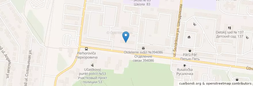 Mapa de ubicacion de Аптека "Забота" en Russia, Distretto Federale Centrale, Oblast' Di Voronež, Городской Округ Воронеж.