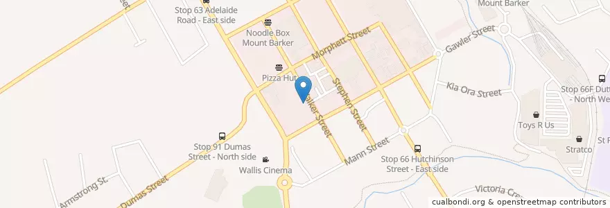 Mapa de ubicacion de Cheeky Greek en Avustralya, South Australia, Mount Barker District Council.