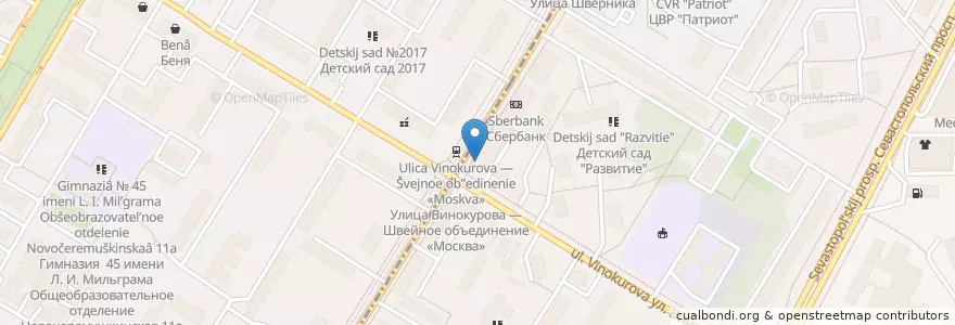 Mapa de ubicacion de Будь здоров en Russia, Distretto Federale Centrale, Москва, Юго-Западный Административный Округ, Академический Район.